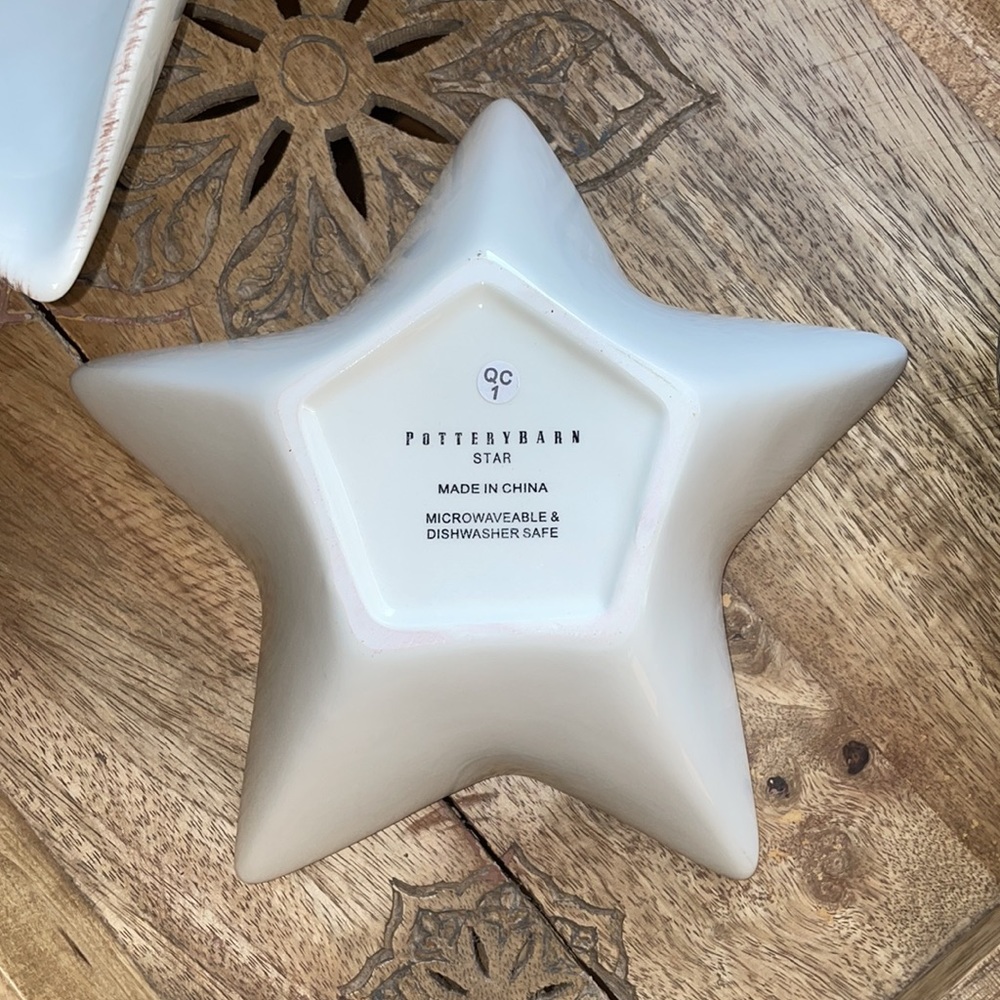 POTTERY BARN Set of 2 Rustic Star 🌟 Shaped Serving Dishes - Picture 8 of 15